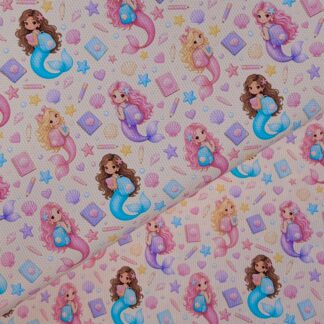 Mermaids 002 Canvas Fabric Sheet