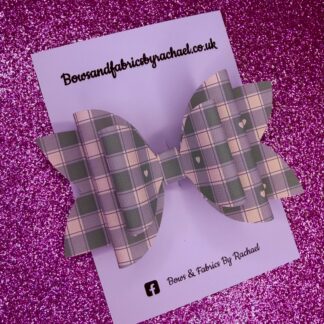 Heart Gingham 002 Hair Bow