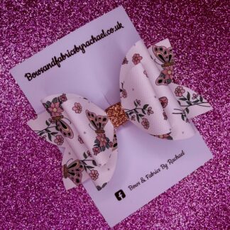 Butterflies & Flowers 005 Hair Bow