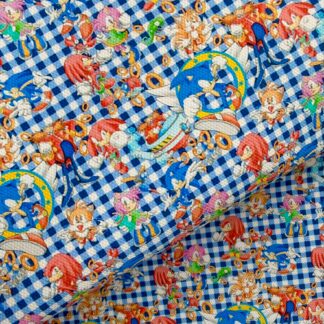 Gamer Hedgehog 001 Canvas Fabric Sheet