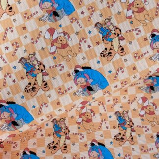 Christmas Pooh 001 Canvas Fabric Sheet