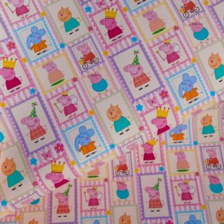 Pink Piggie 046 Canvas Fabric Sheet