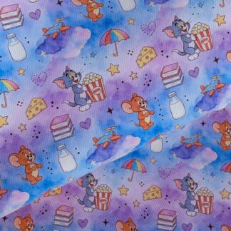 Cat & Mouse 002 Canvas Fabric Sheet