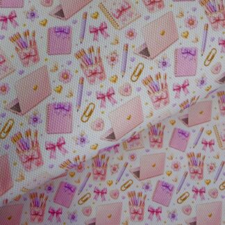 Bowtiful School 001 Canvas Fabric Sheet