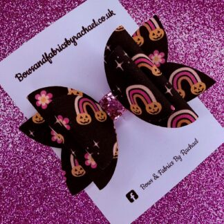 Halloween Rainbow 001 Hair Bow