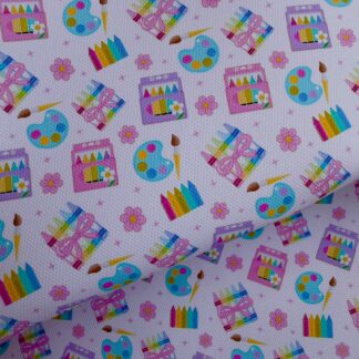 School 010 Canvas Fabric Sheet