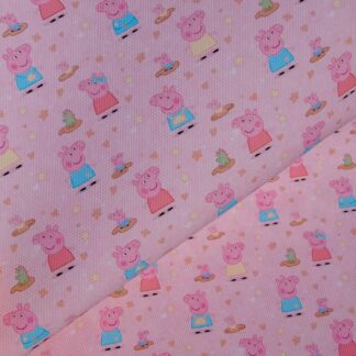 Pink Piggie 041 Canvas Fabric Sheet