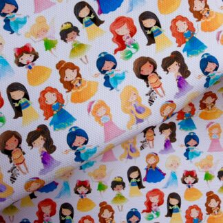 Disney Girls 001 Canvas Fabric Sheet