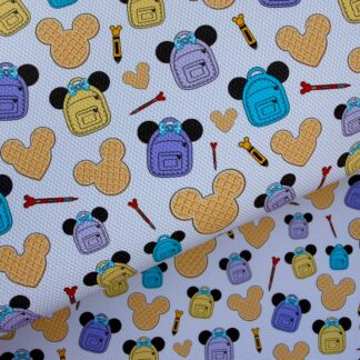 Disney School Waffles 001 Canvas Fabric Sheet