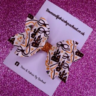 Floral Halloween 001 Hair Bow