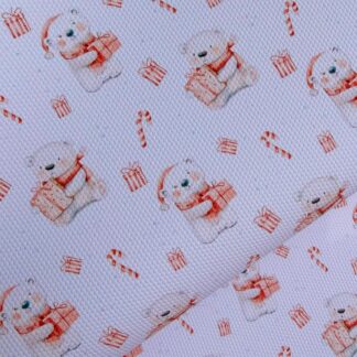 Christmas Bears 001 Canvas Fabric Sheet