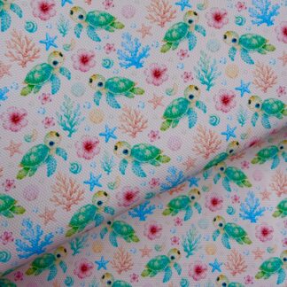 Sea Turtles 001 Canvas Fabric Sheet