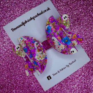Floral Ghosts 001 Hair Bow