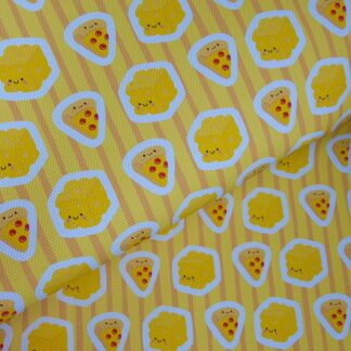 Squishy Cheese & Pizza 001 Canvas Fabric Sheet