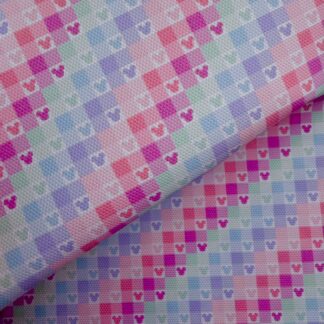 Disney Tartan Pastel 001 Canvas Fabric Sheet