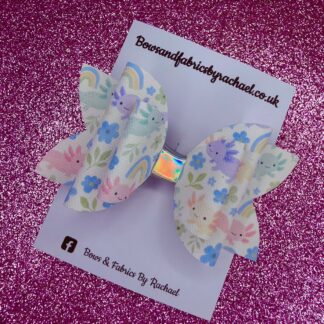 Rainbows & Axolotls 001 Hair Bow