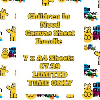 Pudsey Children In Need Canvas Fabric Sheet Bundle