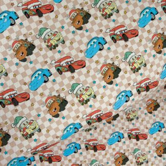 Pixar Christmas Cars 002 Canvas Fabric Sheet