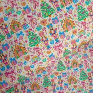 Pink Christmas 016 Canvas Fabric Sheet